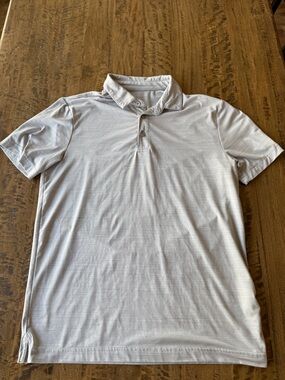 George Performance Polo Shirt Men’s Small Gray Athletic Stretch Golf Casual